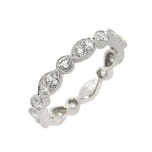 TIFFANY Co. Jazz Graduated Ring Diamond Platinum size4.75-5(US) 90270195